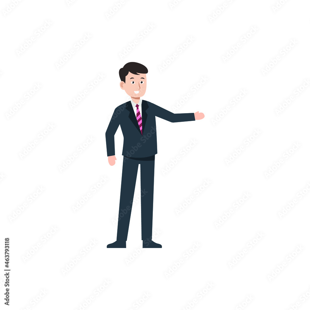 business worker man character style vector illustration design