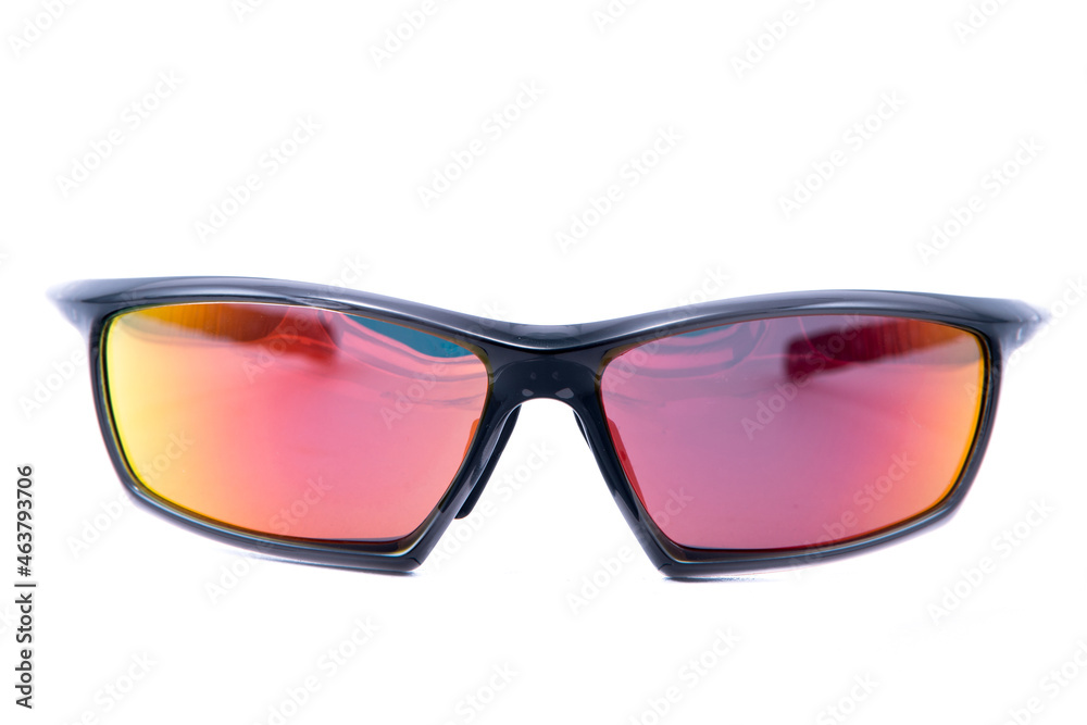 Fashion sunglasses black frames on white background. Fashion sunglasses black frames on white background.