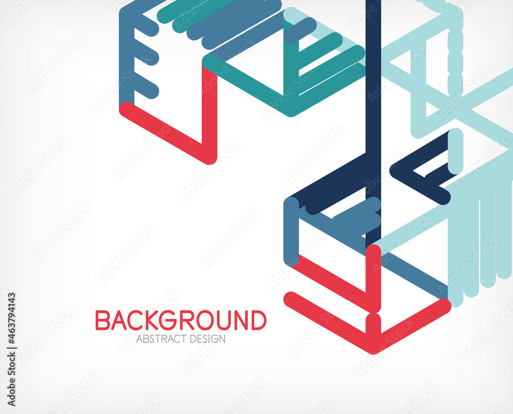 Abstract background. Color lines on white background. Linear abstract composition. Techno or business concept for wallpaper, banner, background, landing page Abstract background. Color lines on white background. Linear abstract composition. Techno or business concept for wallpaper, banner, background, landing page