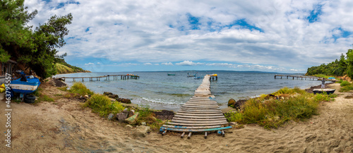 Fototapeta Naklejka Na Ścianę i Meble -  Canakkale Bosphorus coastline view in Turkey
