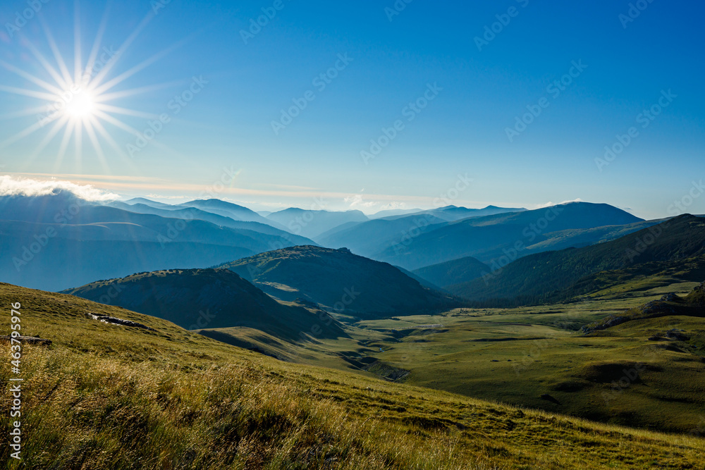 The landscape of the Carpathian Mountains The landscape of the Carpathian Mountains