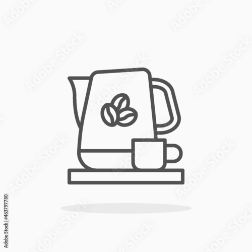 Milk Pitcher icon. Outline Black. Editable Stroke and pixel perfect. Vector illustration. Enjoy this icon for your project.