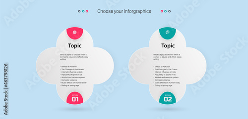 TWO Business and finance concepts infographic. Business growth steps infographics option. Template for presentation and workflow layout. Abstract background design.eps

