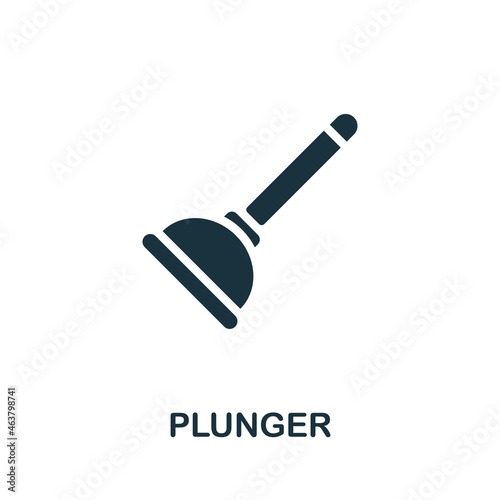 Plunger icon. Monochrome sign from bathroom collection. Creative Plunger icon illustration for web design, infographics and more