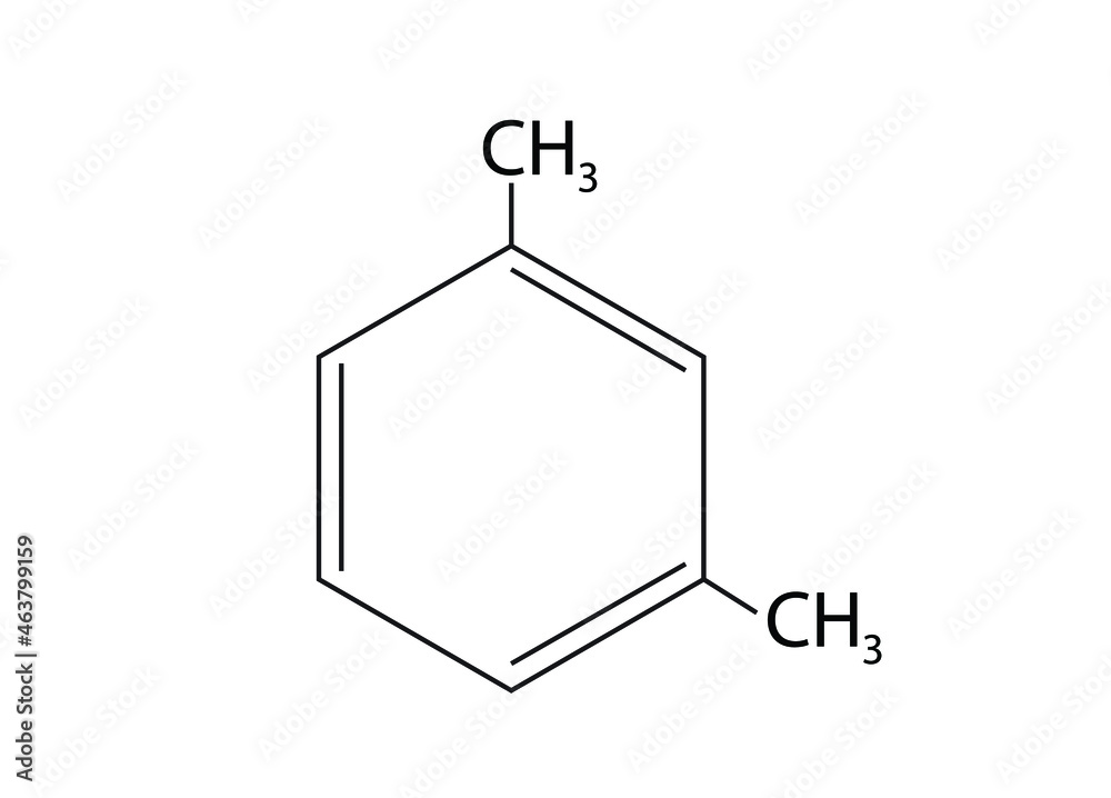 Chemical formula of mXylene compound Stock Vector Adobe Stock