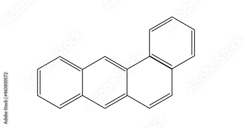 Chemical structure of Benz[a]anthracene (molecular formula)