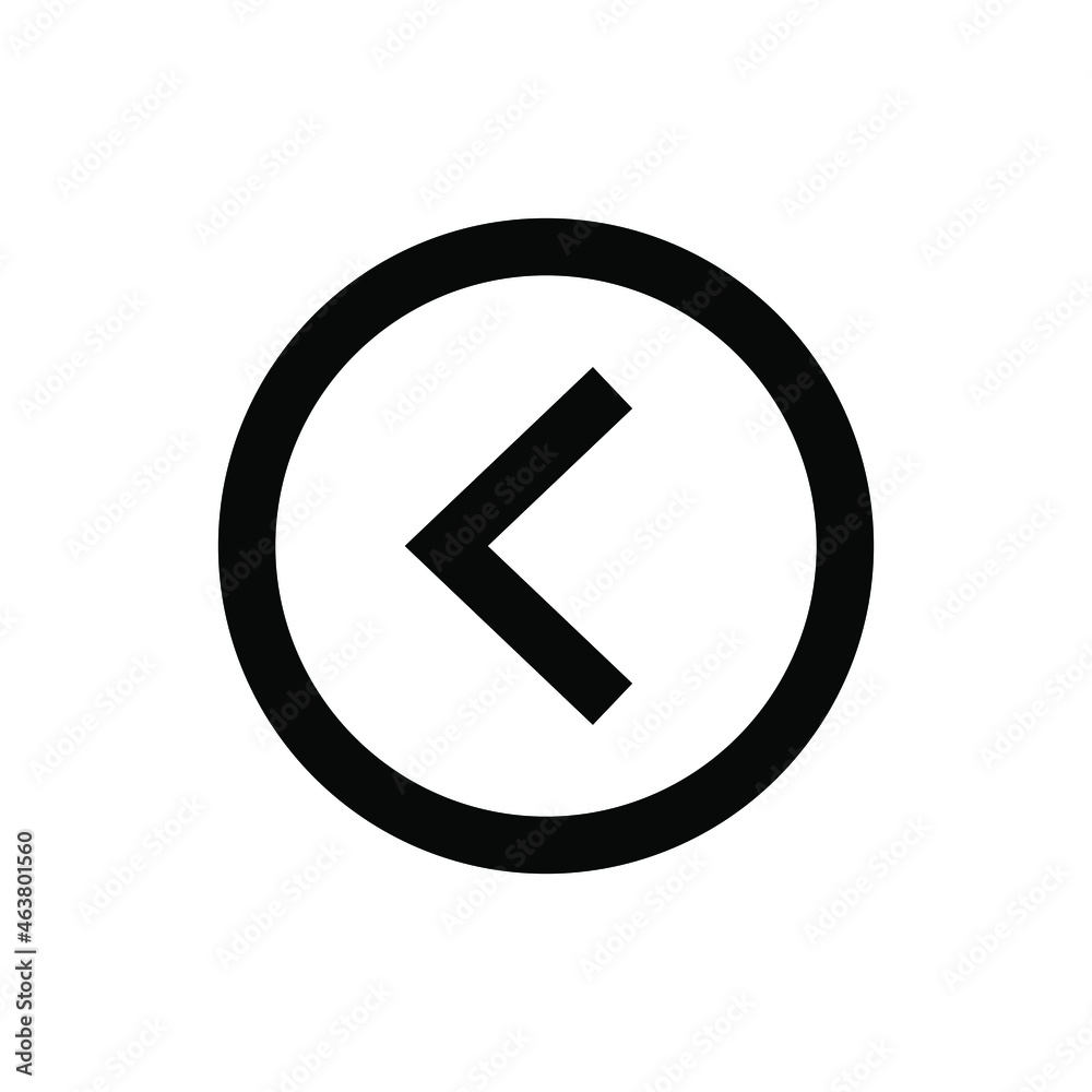 Back button icon vector graphic Back button icon vector graphic