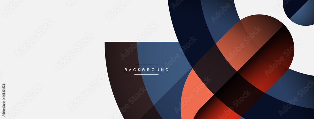 Geometric abstract background. Round shapes, circles, lines composition for wallpaper banner background or landing page Geometric abstract background. Round shapes, circles, lines composition for wallpaper banner background or landing page