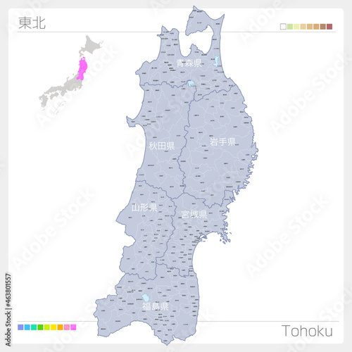 東北の地図・Tohoku photo