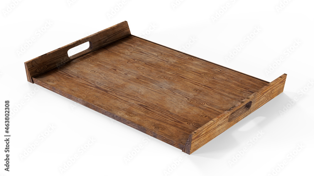 3D render of a beautiful empty wooden coffee table tray for products overlay mockup, template on background with morning sunlight. Backdrop, Earth tone, Natural, Organic, Tea break 3D render of a beautiful empty wooden coffee table tray for products overlay mockup, template on background with morning sunlight. Backdrop, Earth tone, Natural, Organic, Tea break