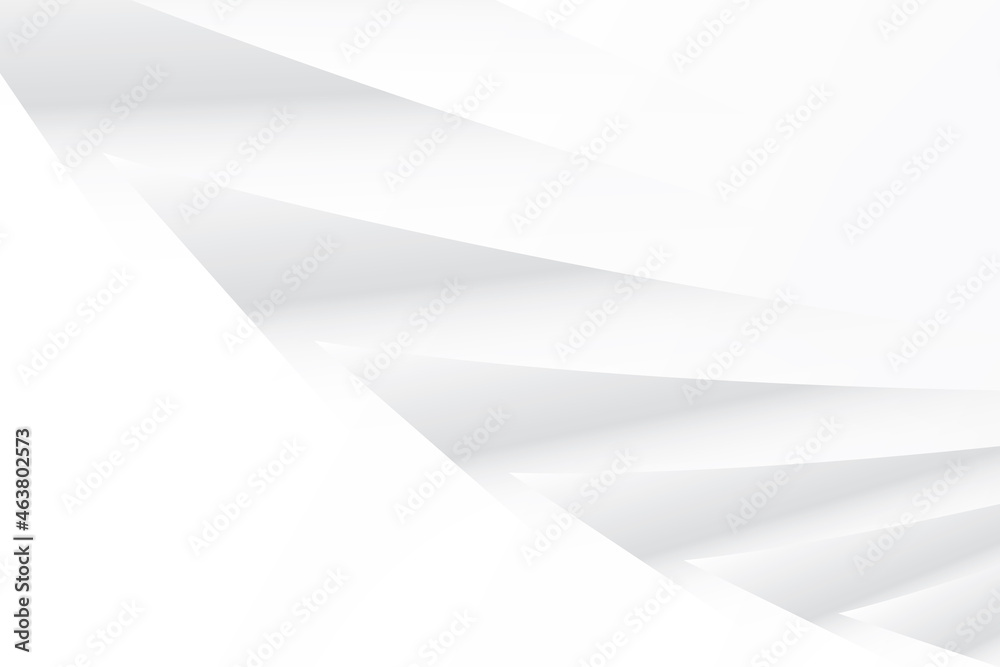 Abstract white and gray color, modern design background with geometric shape. Vector illustration.