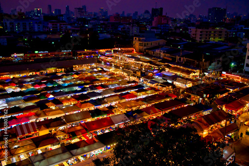 Tourist walk the ancient market at Chatuchak Weekend Market. Chatuchak Weekend Market in Bangkok Thailand.