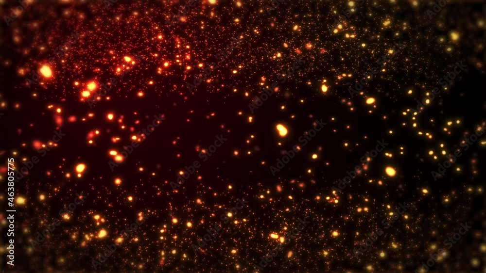 夜空に輝く金色の幻想的な雪のようなパーティクル粒子の動画 4K LOOP 夜空に輝く金色の幻想的な雪のようなパーティクル粒子の動画 4K LOOP