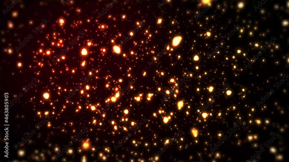 夜空に輝く金色の幻想的な雪のようなパーティクル粒子の動画 4K LOOP 夜空に輝く金色の幻想的な雪のようなパーティクル粒子の動画 4K LOOP