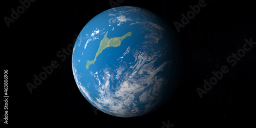 Ancient earth planet with Ur supercontinent photo