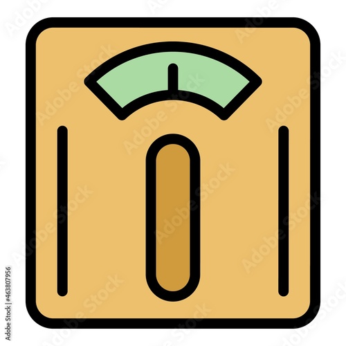 Scales icon. Outline scales vector icon color flat isolated