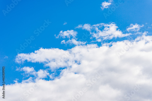 Beautiful blue sky white cloud background. Shape independent  Elements of nature.Wonderful sky. Beautiful fluffy clouds