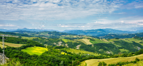 Rural landscape near San Polo and Canossa, Emilia-Romagna
