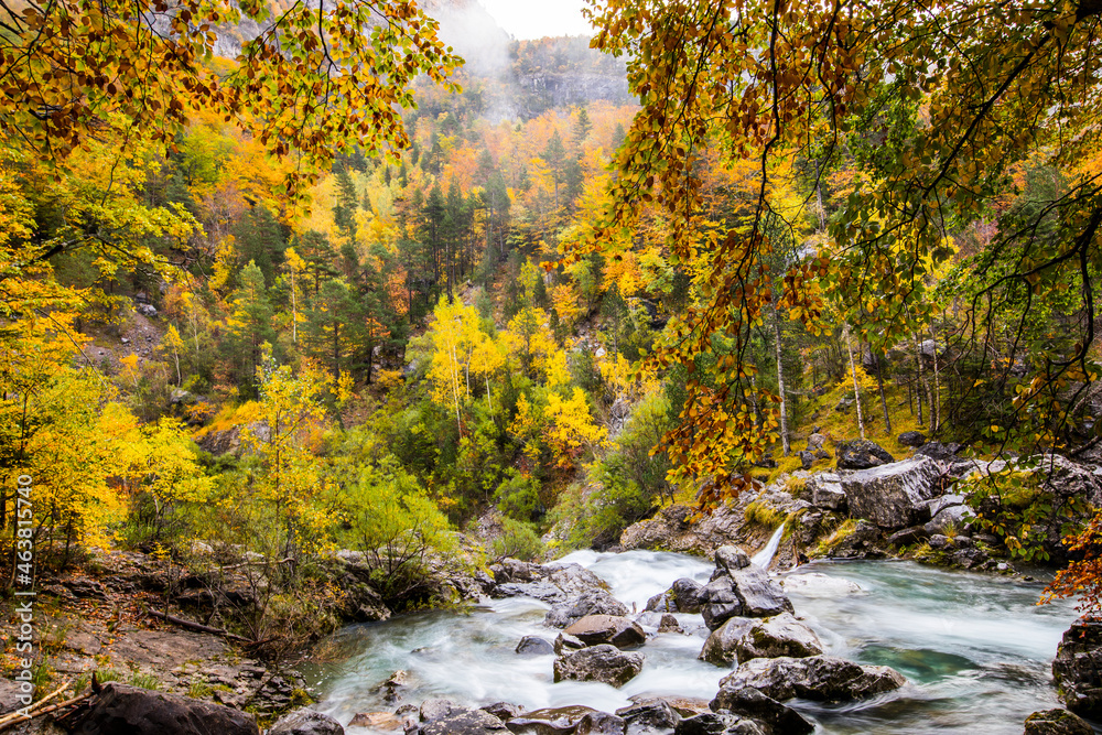 Autumn in Ordesa and Monte Perdido National Park, Spain Autumn in Ordesa and Monte Perdido National Park, Spain