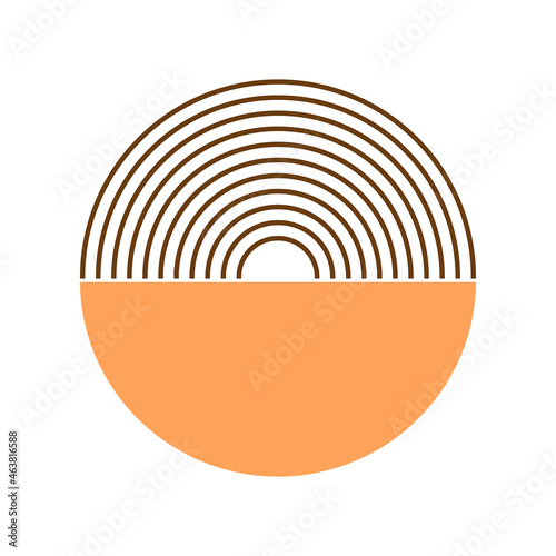 Mid century minimal line shapes set. Geometric linear figures. Modern minimalism 20s posters symbols. Vector isolated on white