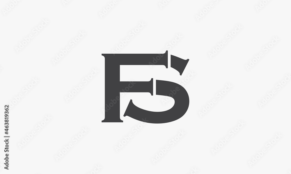FS letter logo isolated on white background. FS letter logo isolated on white background.