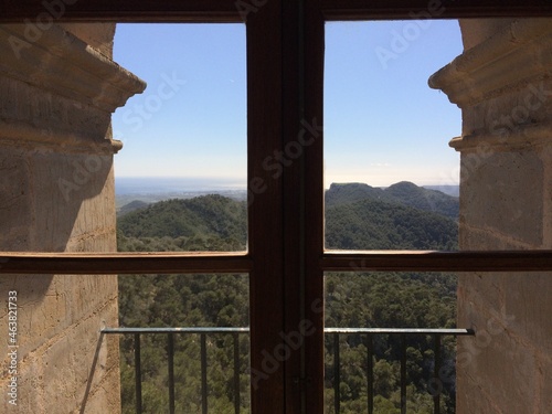 view of the window in the castle