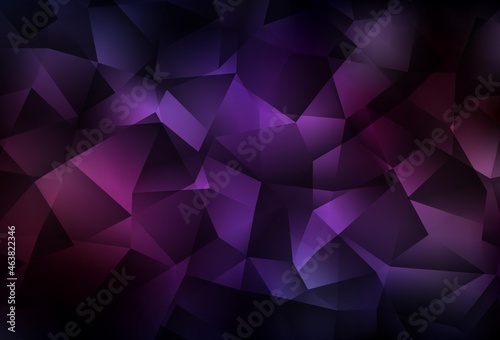 Dark Pink, Yellow vector low poly background.