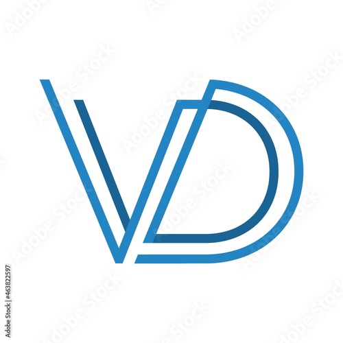 Initial logo letter VD. minimalist and clean design