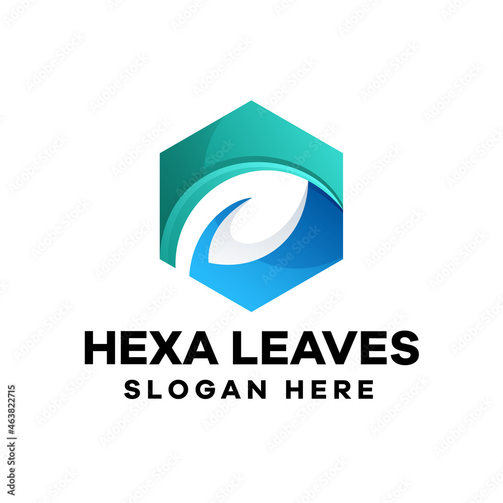 Fototapeta premium Abstract Leaves Gradient Logo Design