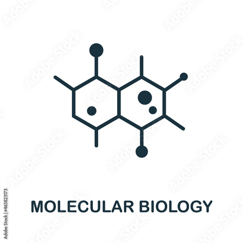 Molecular Biology icon. Monochrome sign from bioengineering collection. Creative Molecular Biology icon illustration for web design, infographics and more