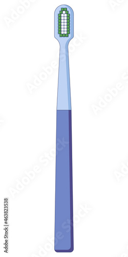 Toothbrush dental icon  mouth hygiene and dental care in a flat style isolated on a white background. Vector illustration.