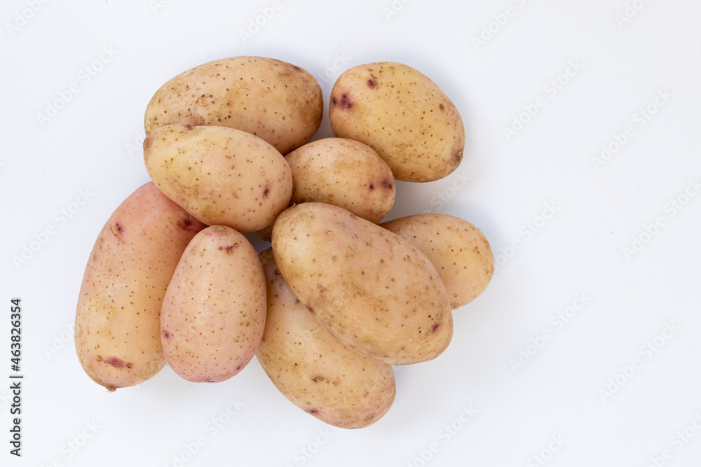 pile of potatoes isolated on white background pile of potatoes isolated on white background