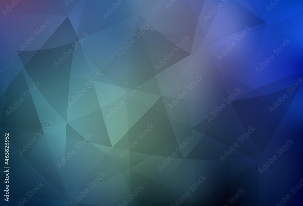 Fototapeta premium Light BLUE vector triangle mosaic background.
