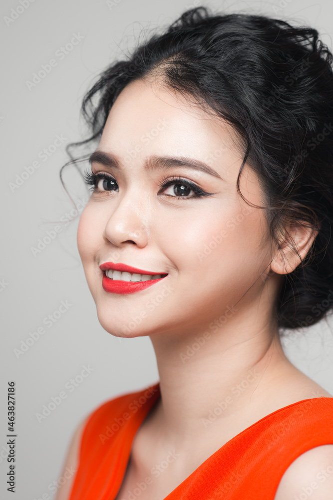 Fototapeta premium attractive young model with bright make-up