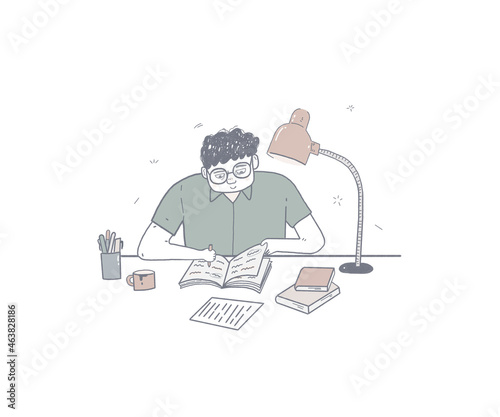 Wallpaper Mural Person reading a book | work | person writes | people | books | journalist | writer Torontodigital.ca