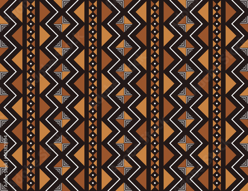 African Print Fabric. Vector Seamless Tribal Pattern. Traditional Ethnic Hand Drawn Ornament for your Design Cloth, Carpet, Rug, Wrap