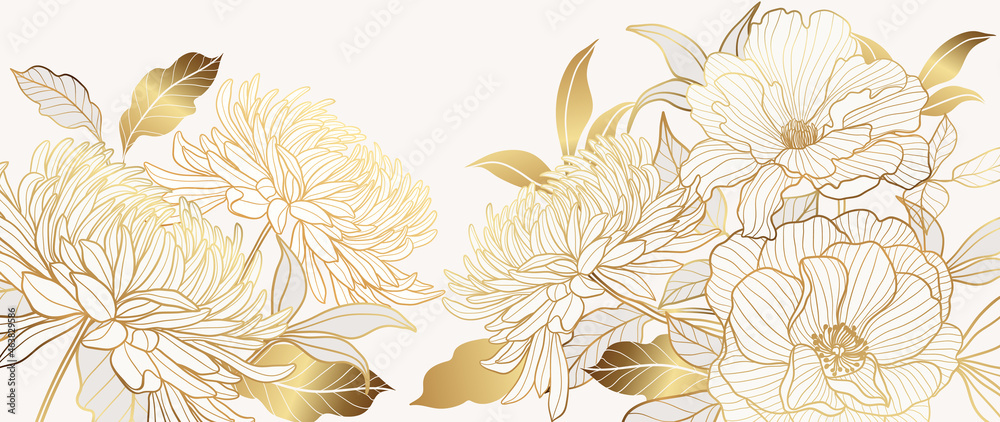 40 Gold Floral Wallpaper  WallpaperSafari
