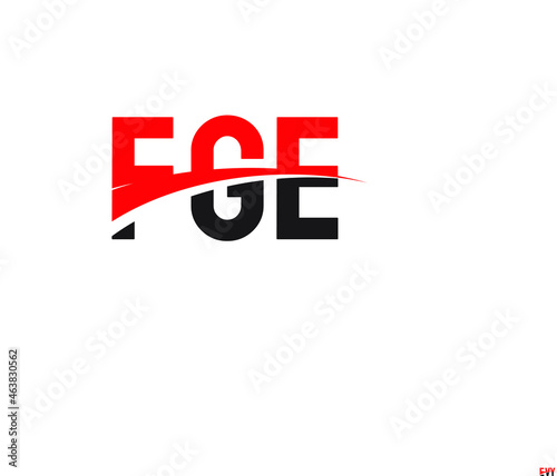 FGE Letter Initial Logo Design Vector Illustration