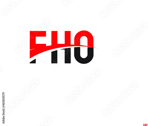 FHO Letter Initial Logo Design Vector Illustration