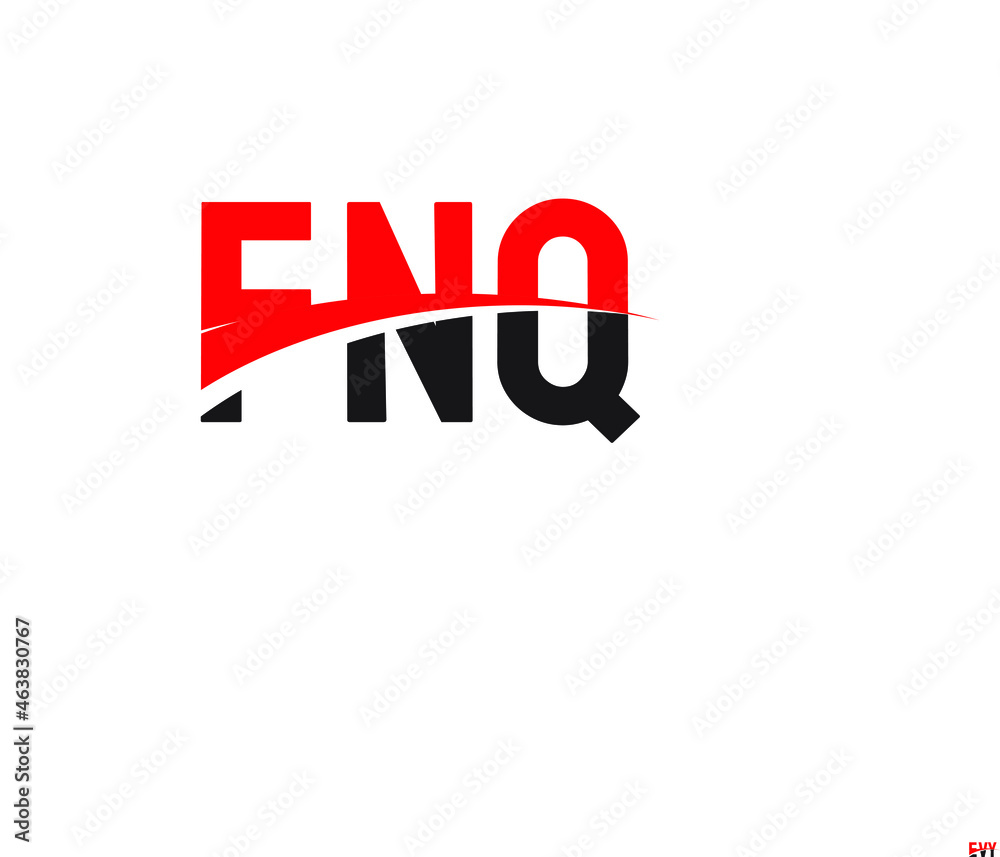 FNQ Letter Initial Logo Design Vector Illustration
