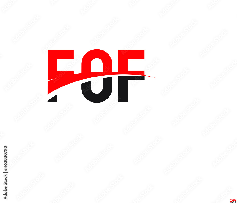 FOF Letter Initial Logo Design Vector Illustration