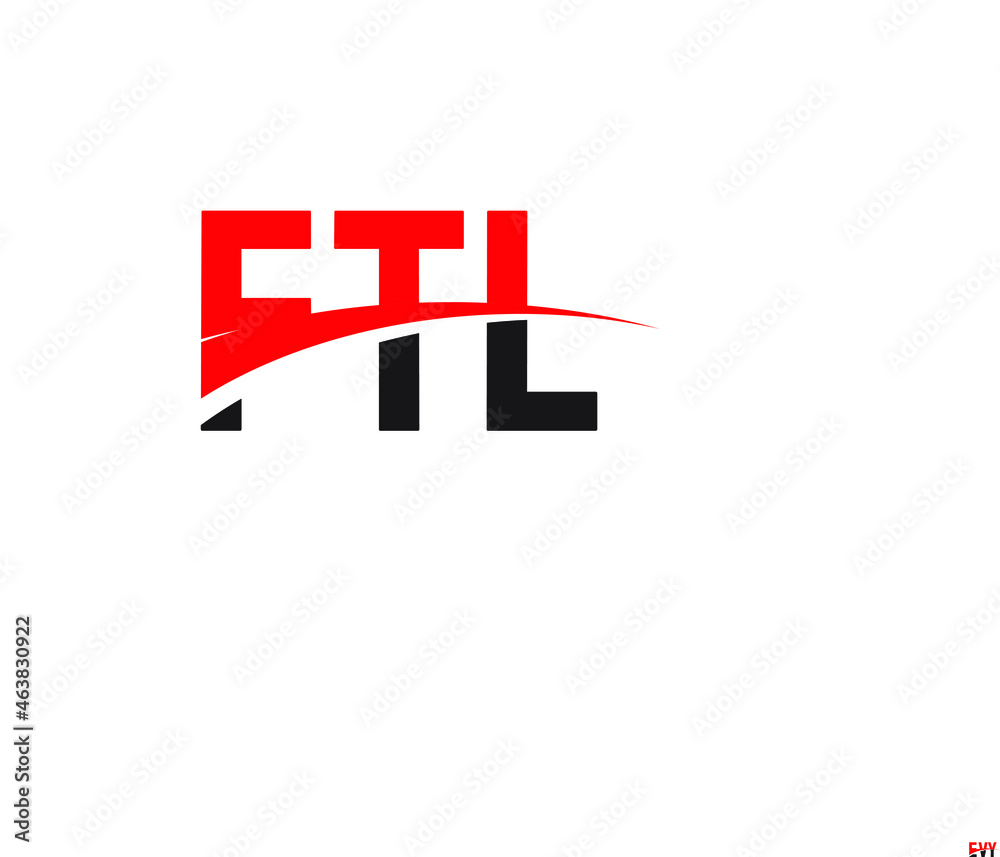 FTL Letter Initial Logo Design Vector Illustration