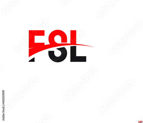 FSL Letter Initial Logo Design Vector Illustration photo