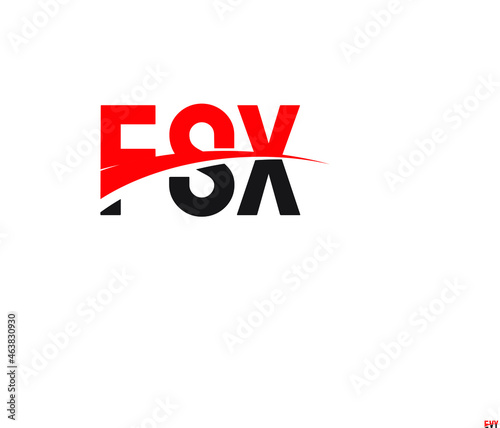 FSX Letter Initial Logo Design Vector Illustration
