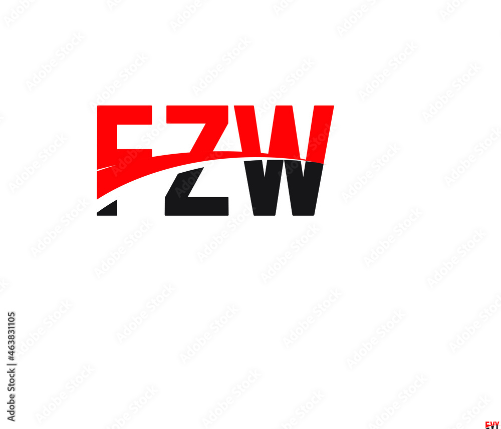 FZW Letter Initial Logo Design Vector Illustration FZW Letter Initial Logo Design Vector Illustration