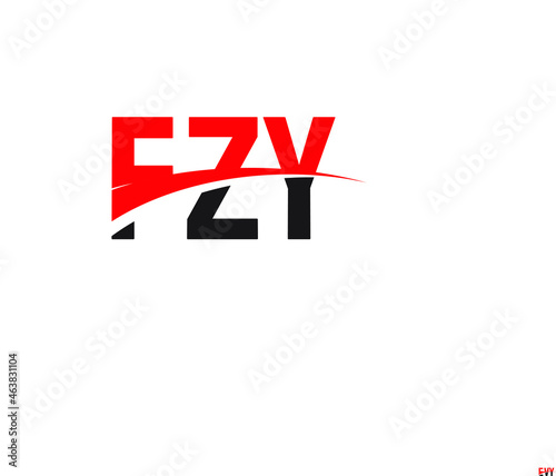 FZY Letter Initial Logo Design Vector Illustration