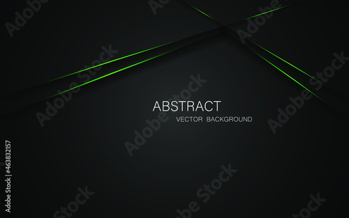 Abstract modern green lines on black background with free space for design. modern technology innovation concept background
