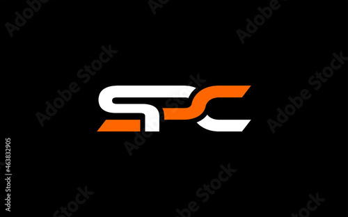 SPC Letter Initial Logo Design Template Vector Illustration