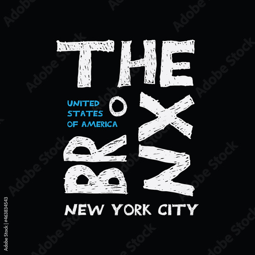 Vector illustration of letter graphic. The Bronx, perfect for designing t-shirts, shirts, hoodies etc.