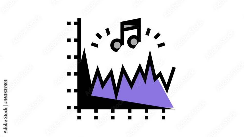 noise vibration infographic animated color icon. noise vibration ...